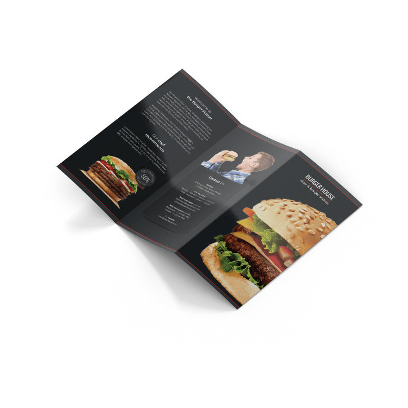 100lb Gloss Text Tri-Fold Brochures